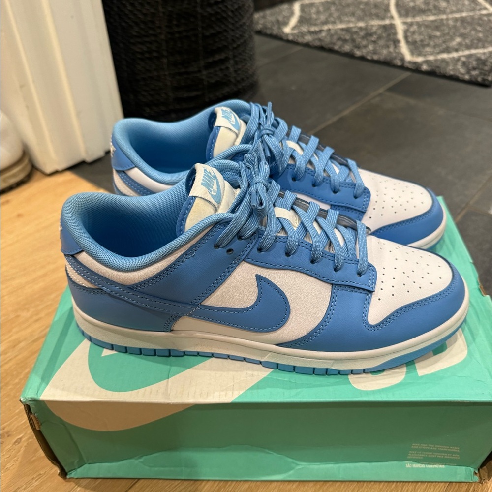 Nike Sky Blue and White Low-Top Sneakers